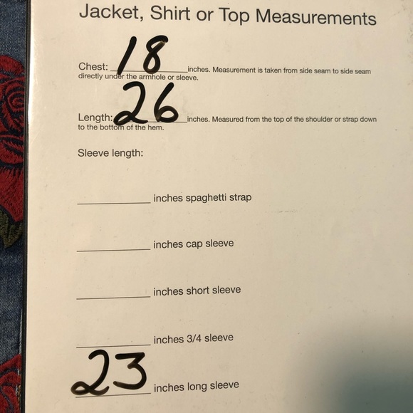 LuLaRoe Jaxon Denim Jean Jacket NWT Roses Embroidery XXS - Picture 8 of 8